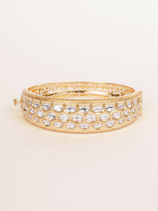 Viraaya Gold Finish Kundan Kadas