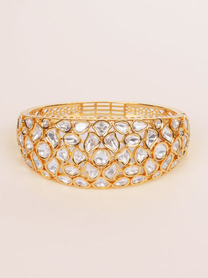 Oorvya Gold Finish Kundan Kada