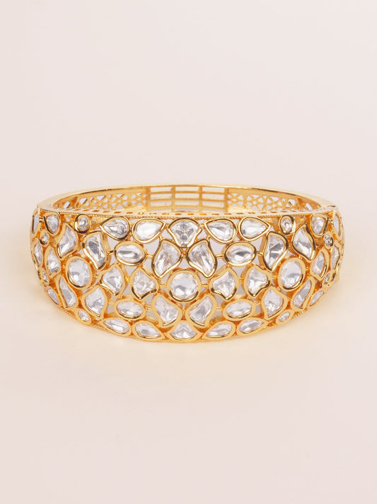 Oorvya Gold Finish Kundan Kada