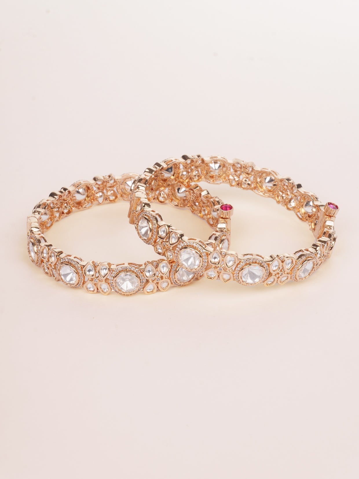 Yuvina Gold Finish Kundan Kadas