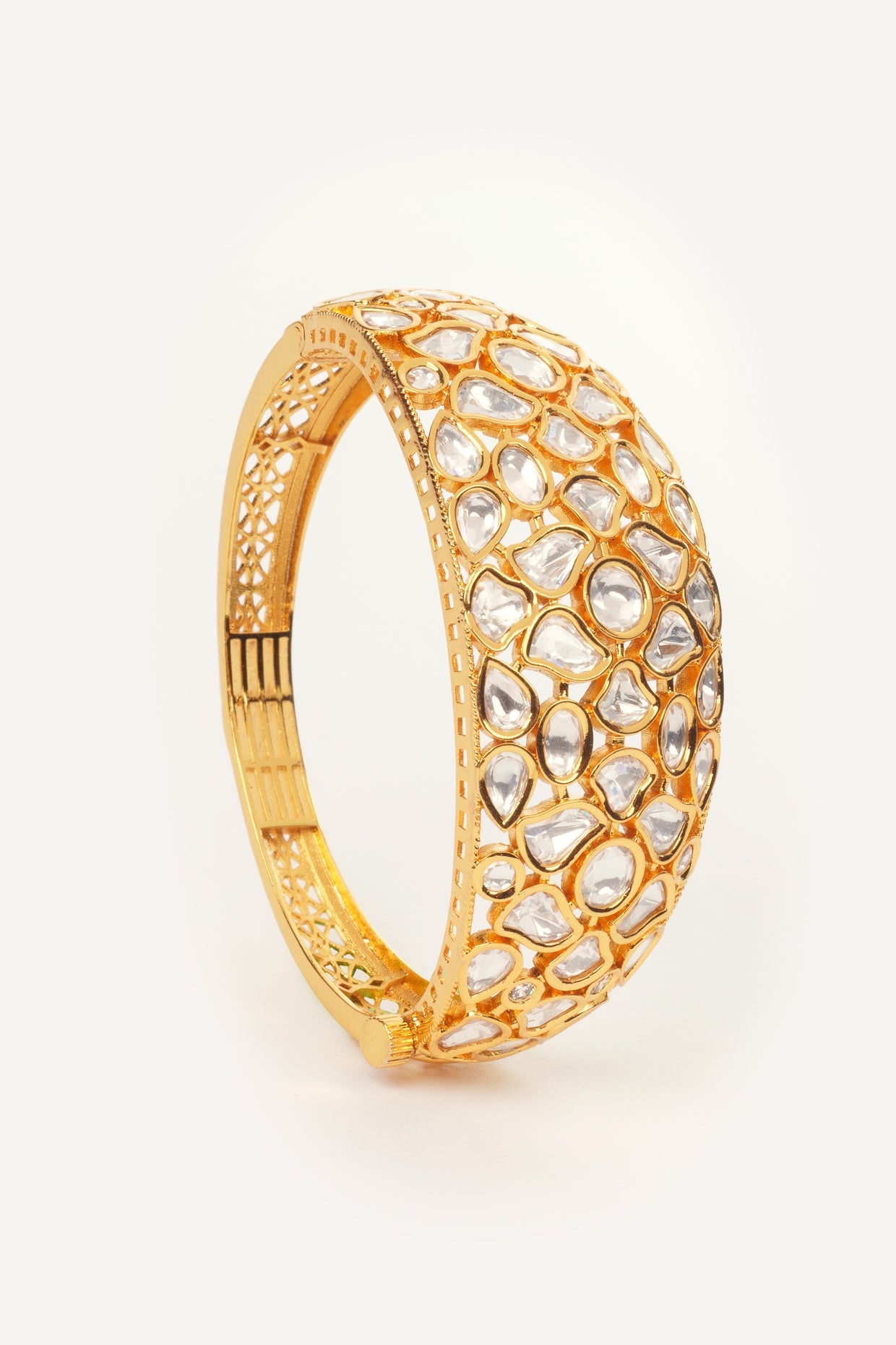 Oorvya Gold Finish Kundan Kada