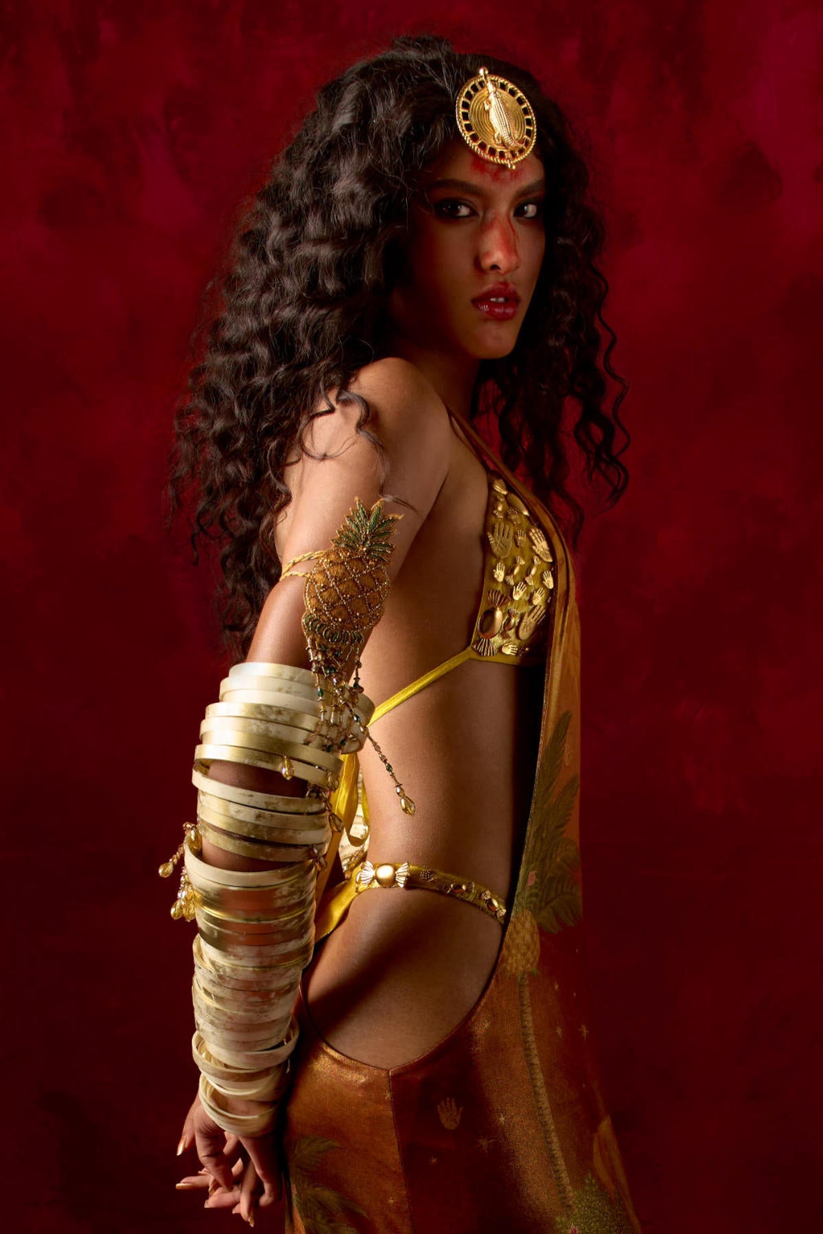 The IDGAF Dress With The Mustard Bra And Whip