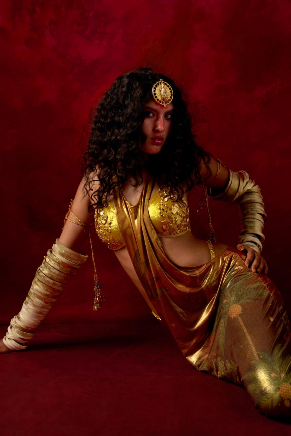 The IDGAF Dress With The Mustard Bra And Whip