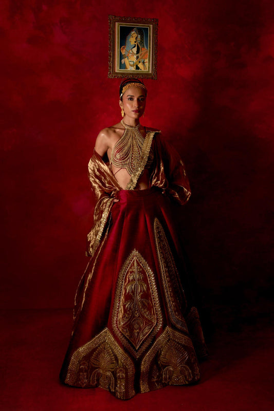 ‘Gulkand Gulzar’ Lehenga