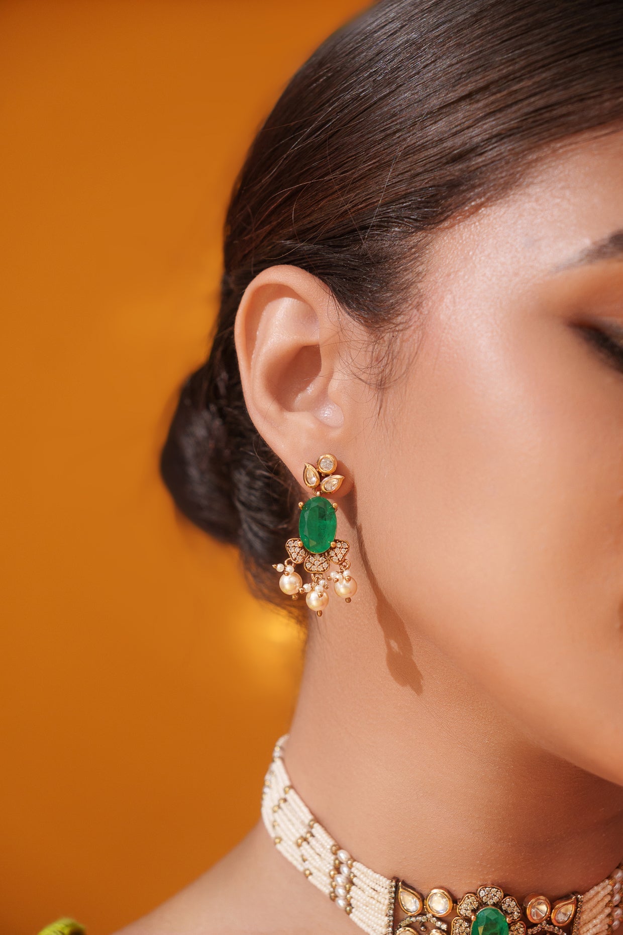 Kavya Two Tone Finish Polki Choker