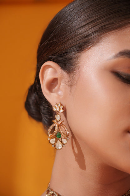 Yashna Green Two Tone Finish Polki Choker