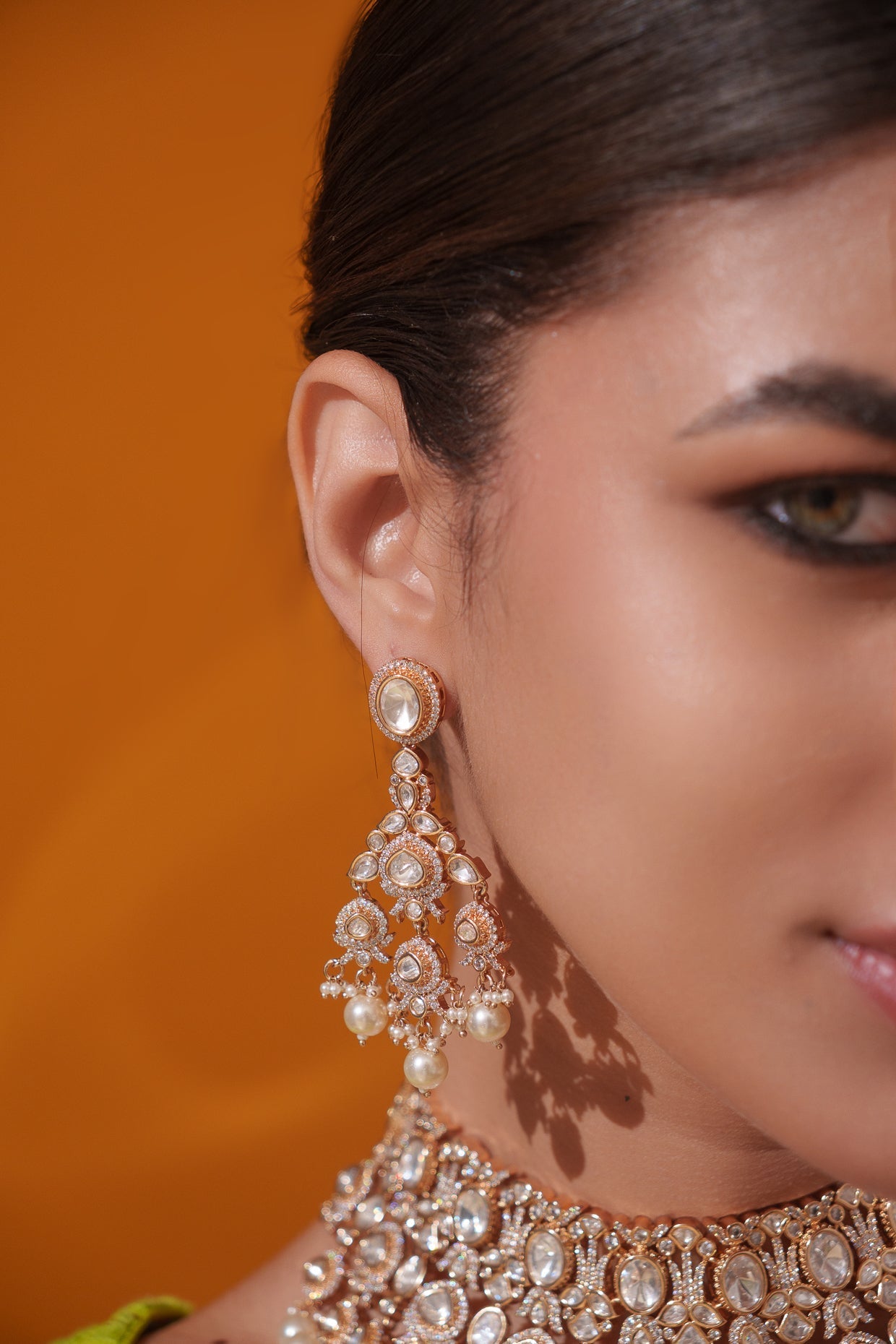 Fariyaa Gold Finish Kundan Bridal Set