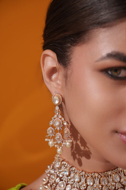 Fariyaa Gold Finish Kundan Bridal Set