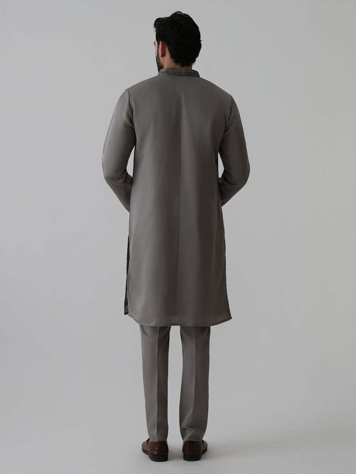 Steel Grey Opulence Kurta Set