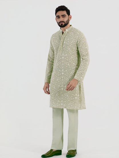 Pistachio Flora Kurta Set