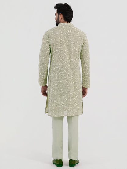 Pistachio Flora Kurta Set