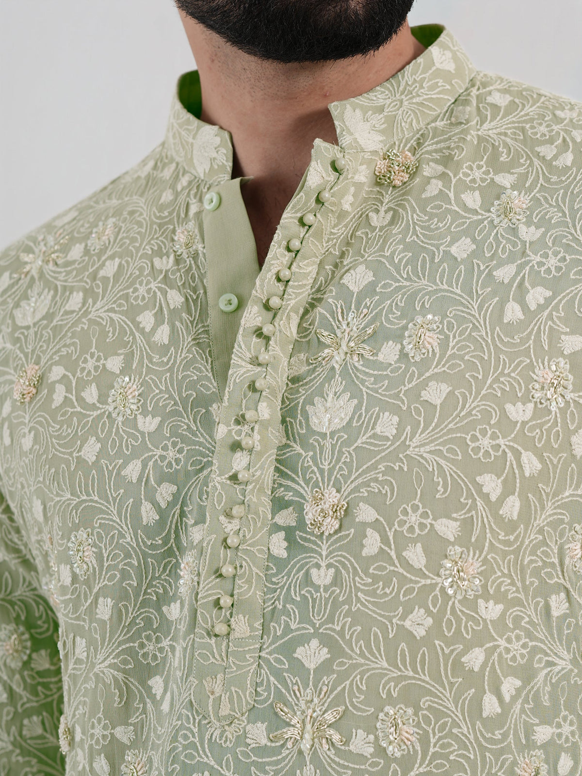 Pistachio Flora Kurta Set