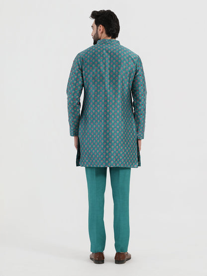 Teal Garden Kurta Set