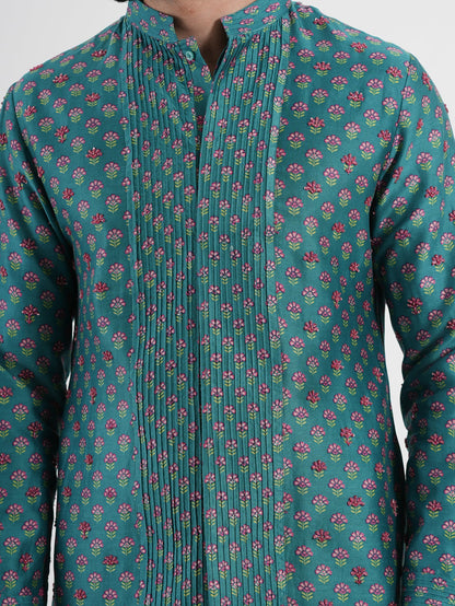 Teal Garden Kurta Set