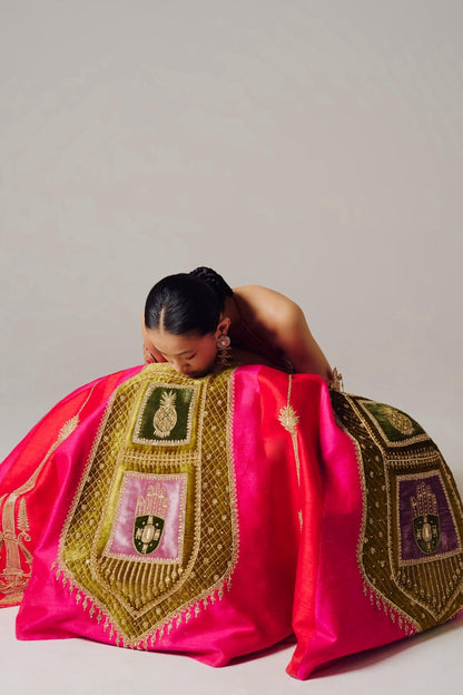 ‘Pink Palm Parade’ Lehenga