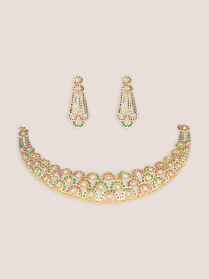 Nyra Multicolor Jadau Necklace Set
