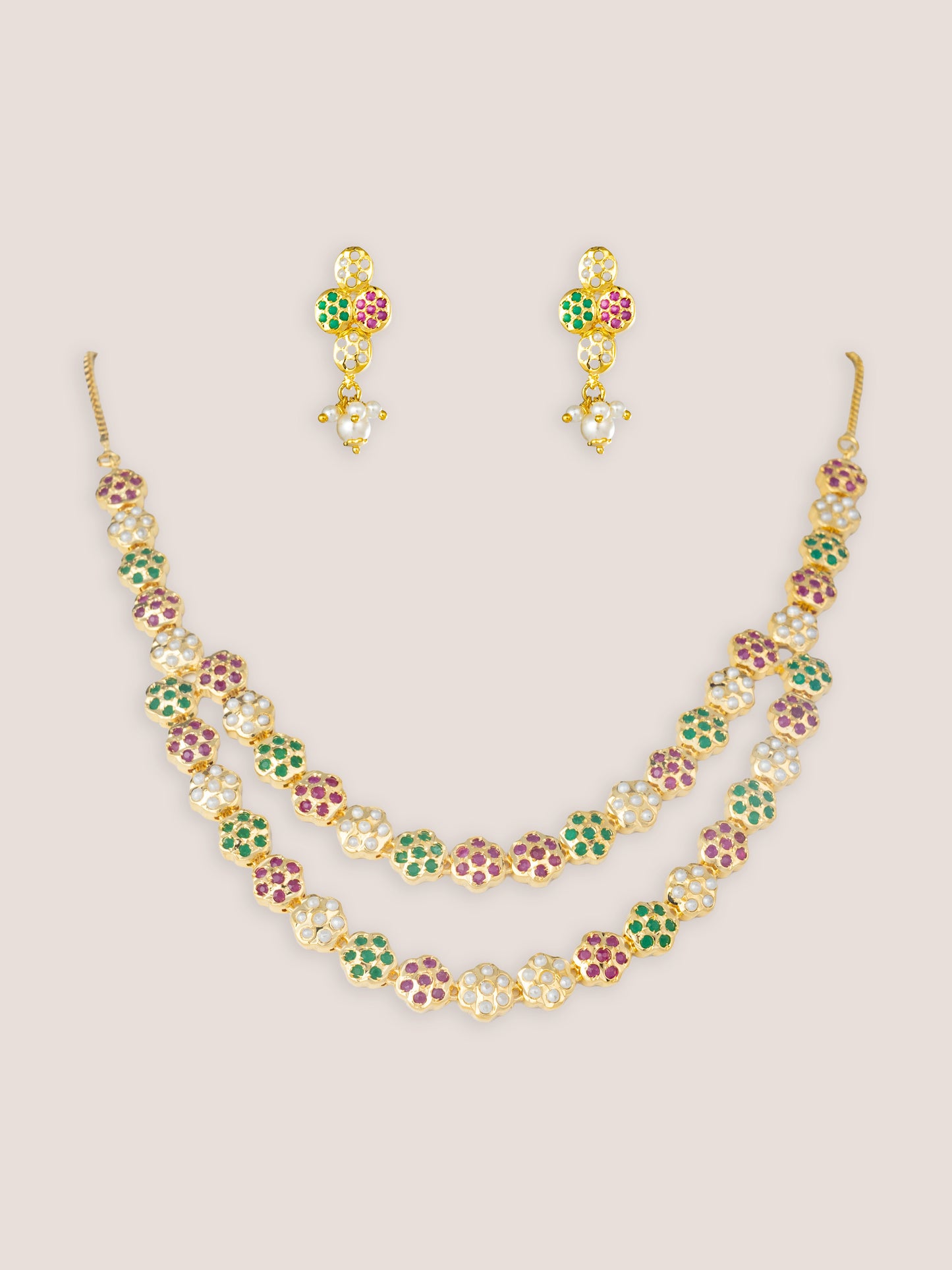 Neena Multicolor Jadau Long Set