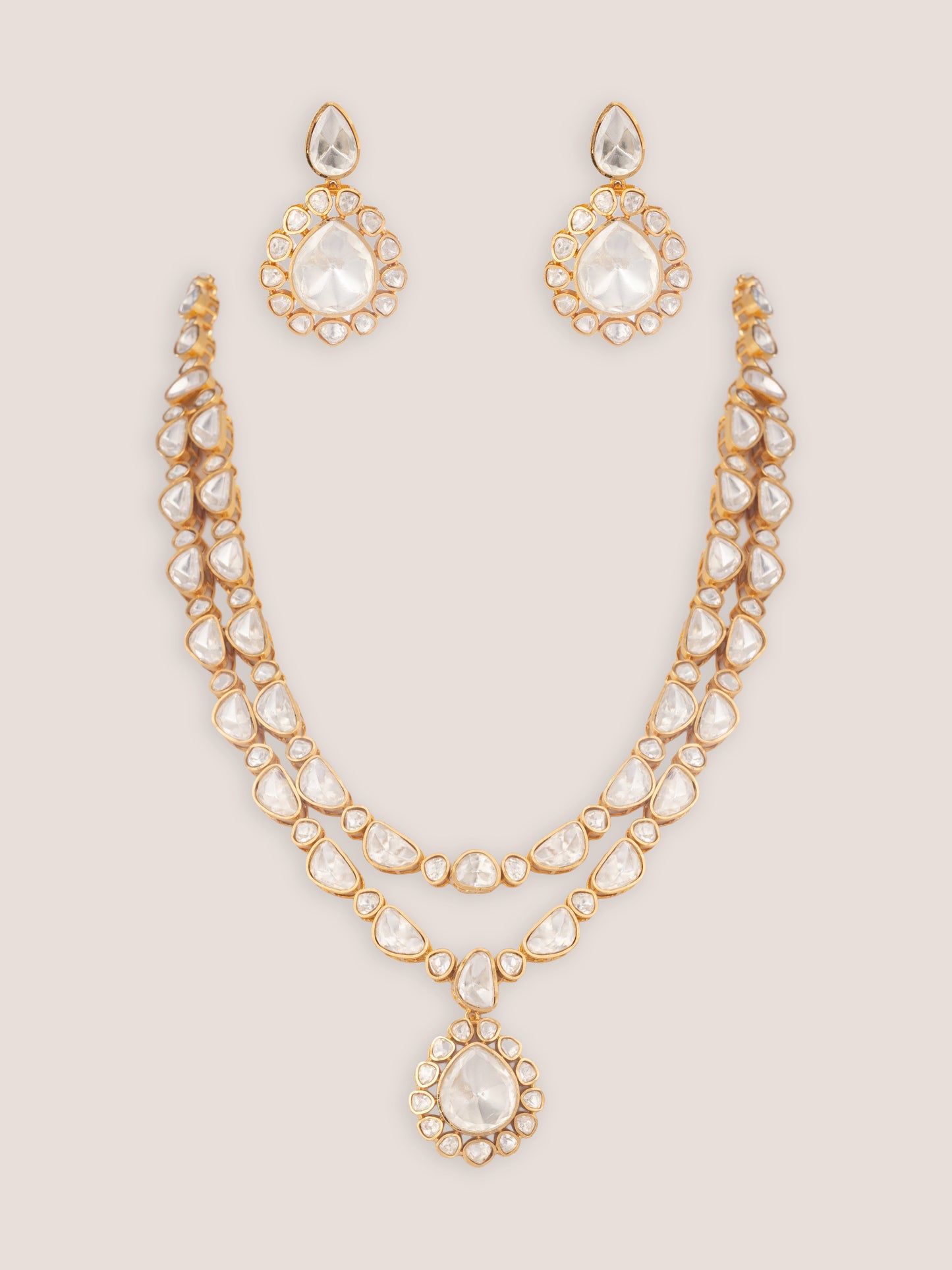 Ira Gold Finish Moissanite Long Set