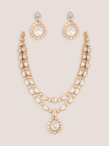 Ira Gold Finish Moissanite Long Set