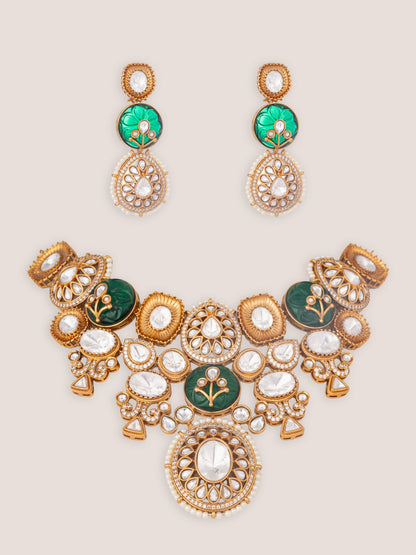 Ishveta Green Kundan Bridal Set