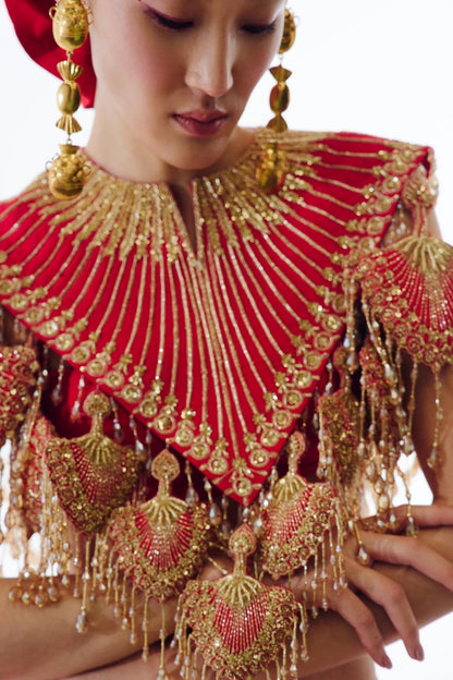 ‘Red Taal’ Lehenga