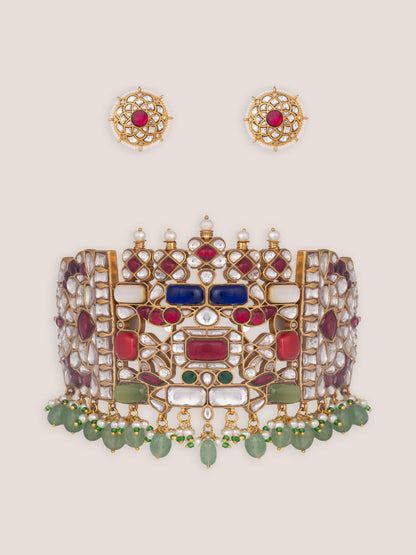 Ishika Multicolor Kundan Choker