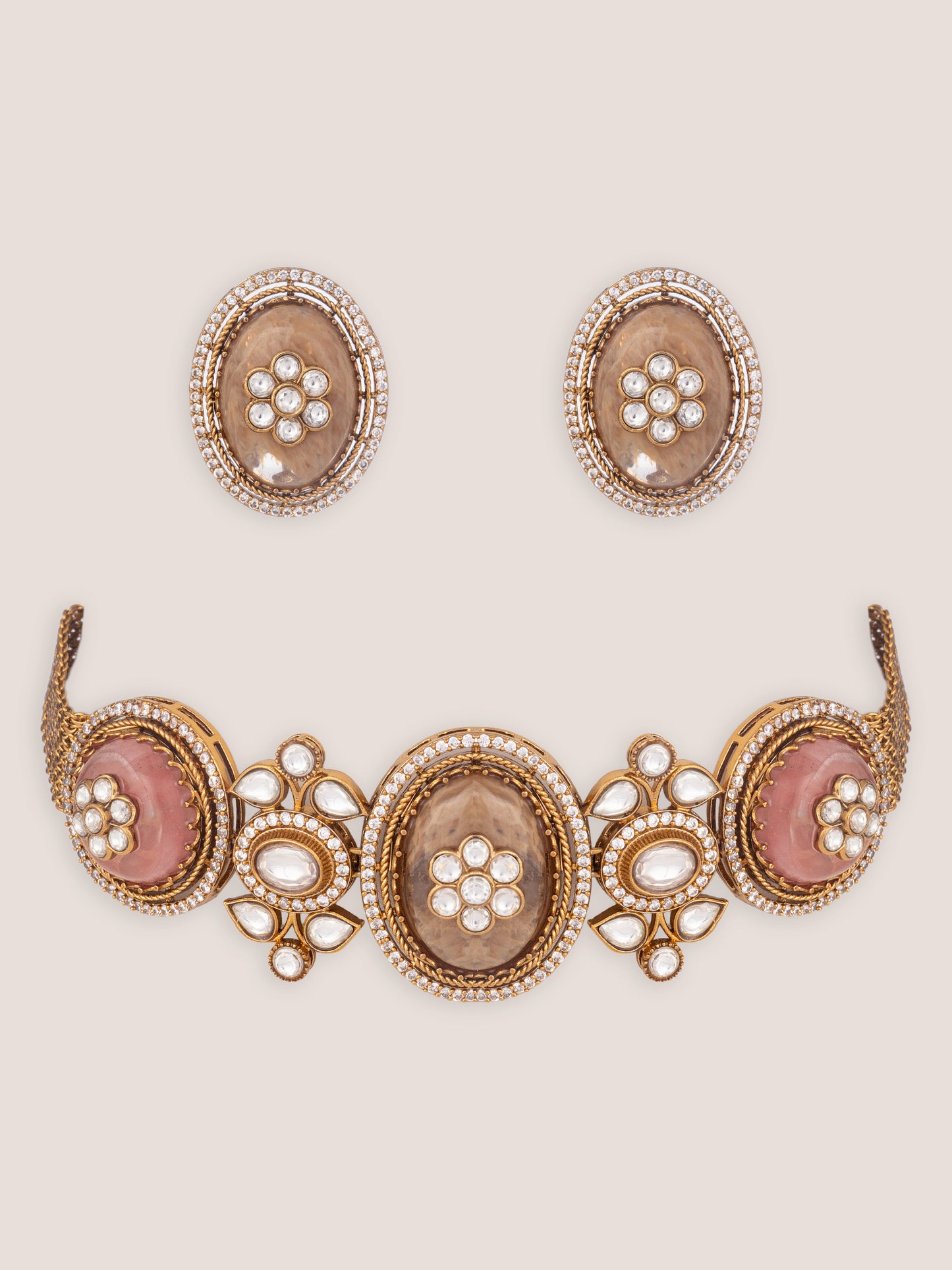 Niraaz Pink Kundan Choker