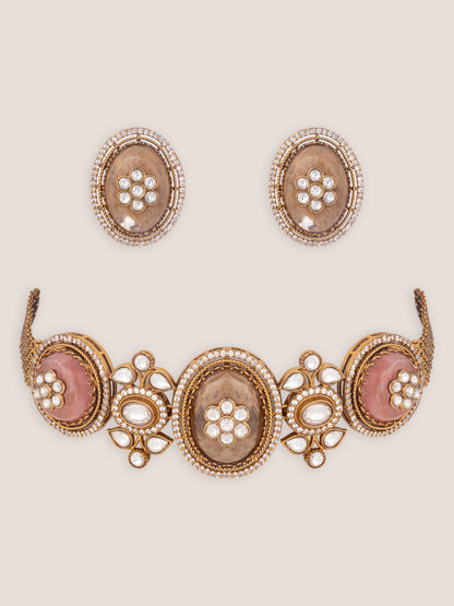 Niraaz Pink Kundan Choker