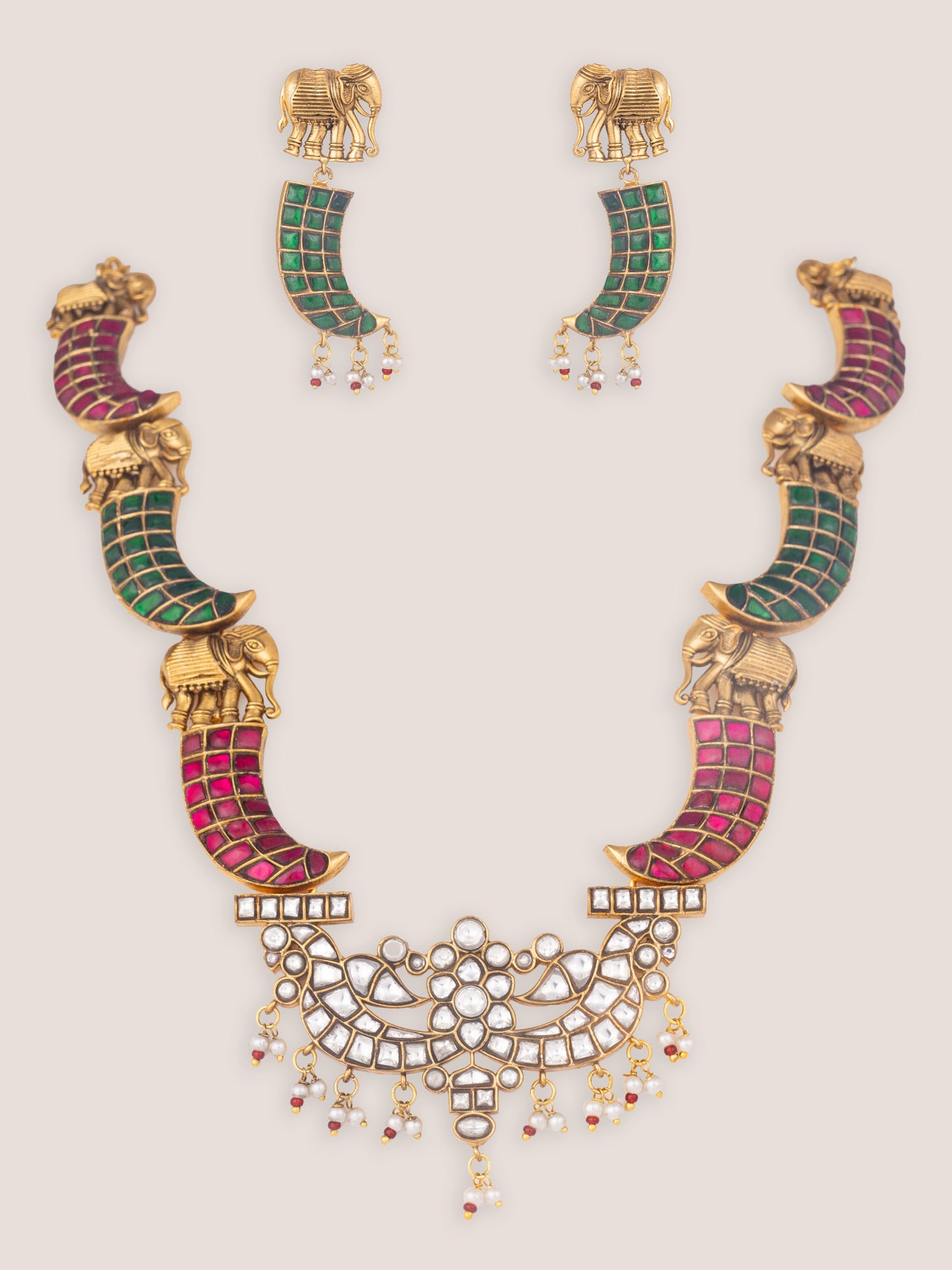 Arohi Multicolor Kundan Long Set
