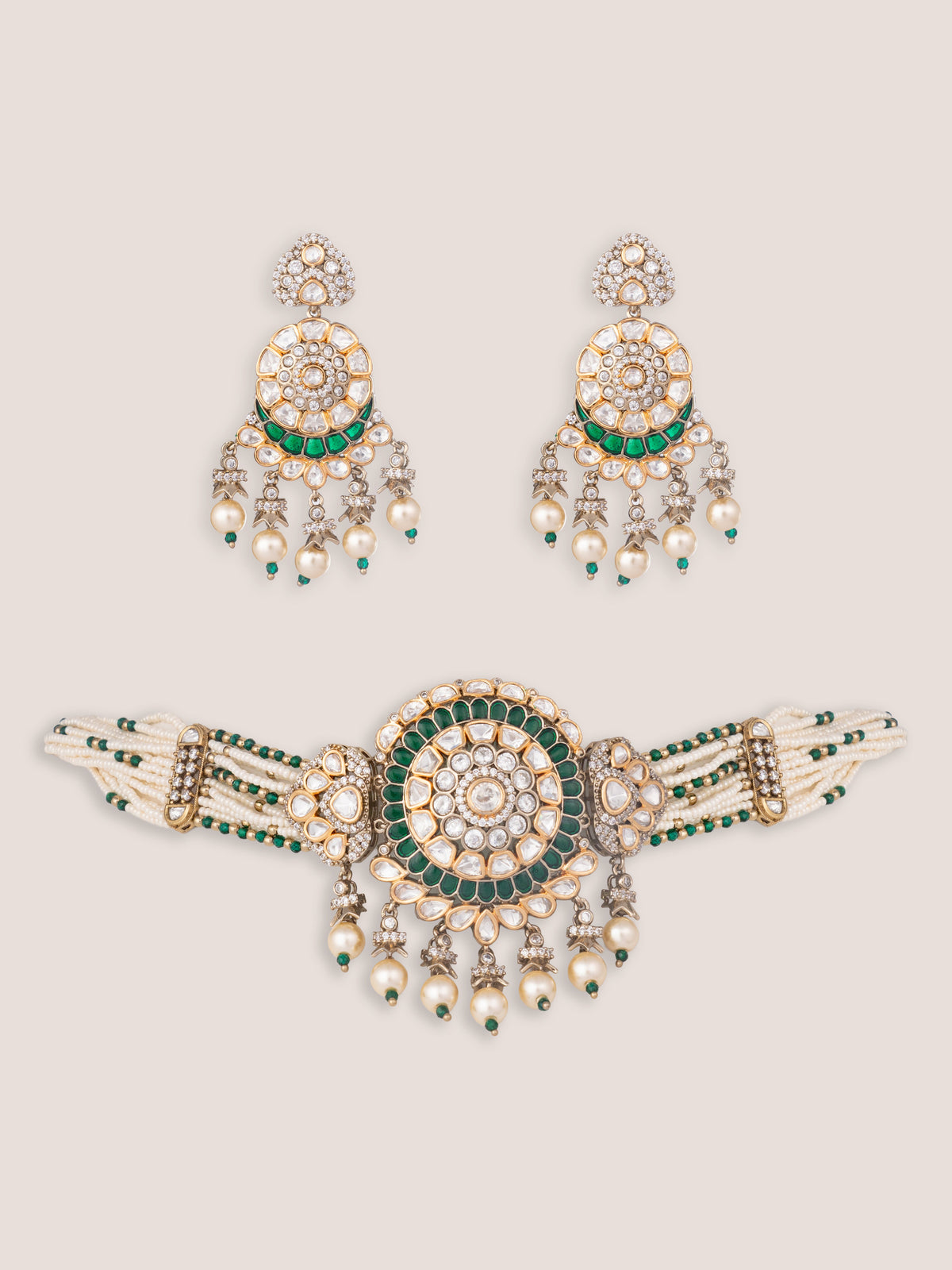 Laisha Green Kundan Choker