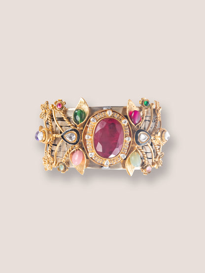 Avanti Red Metal Kundan Bracelet