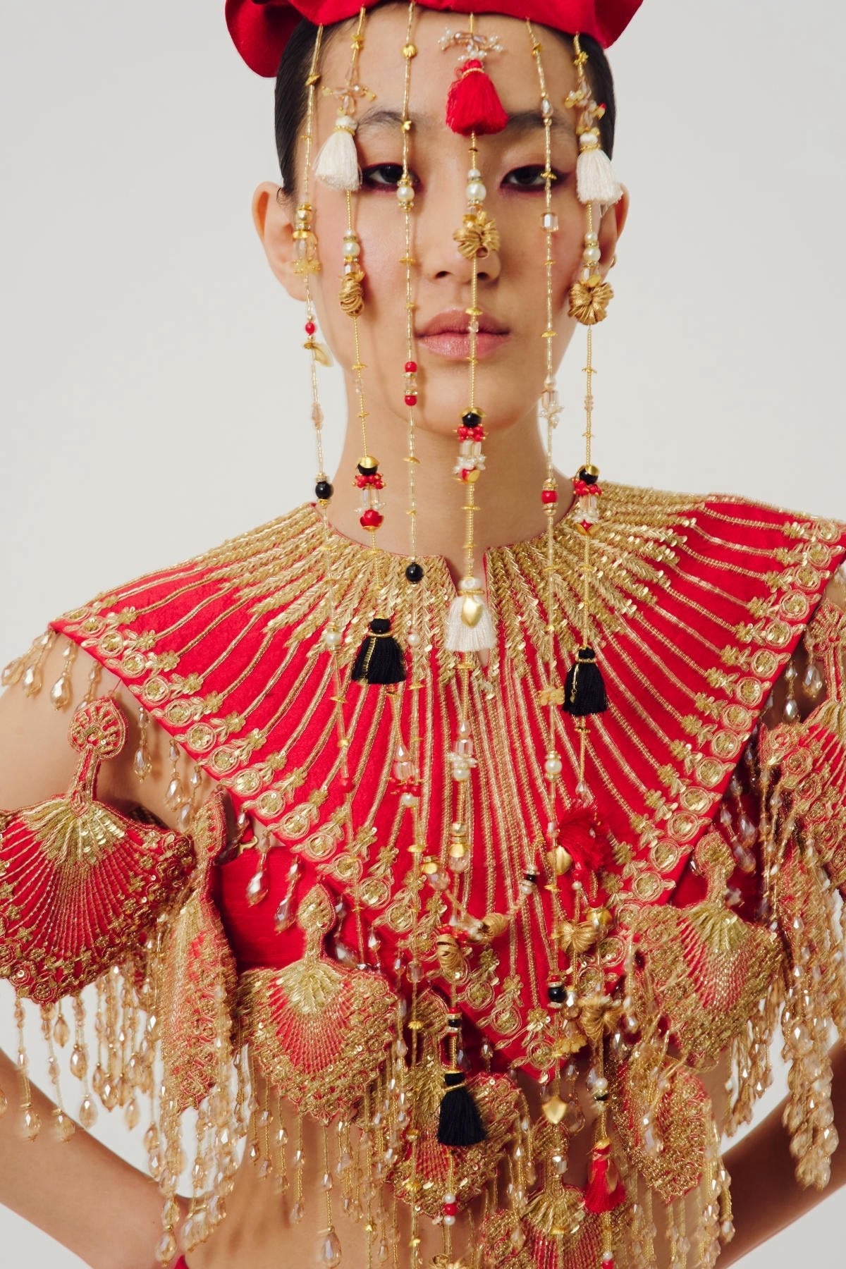 ‘Red Taal’ Lehenga