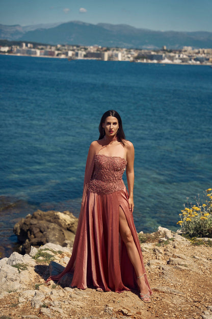 Peach Étoile Gown