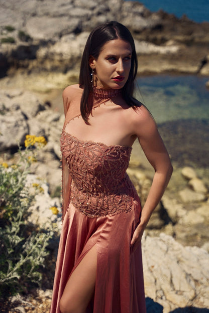 Peach Étoile Gown