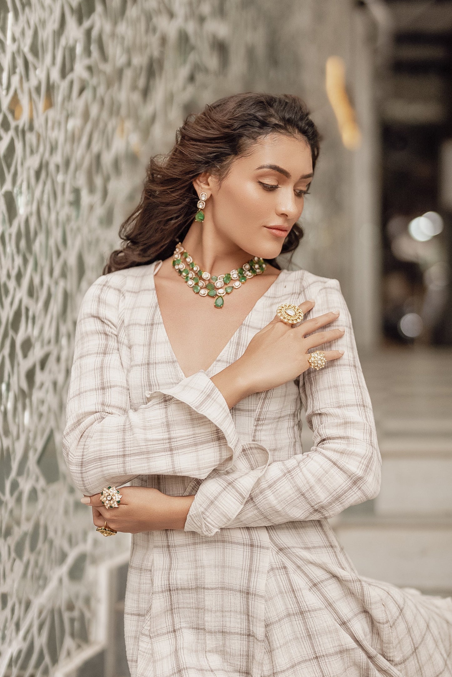 Aayra Green Polki Long Set