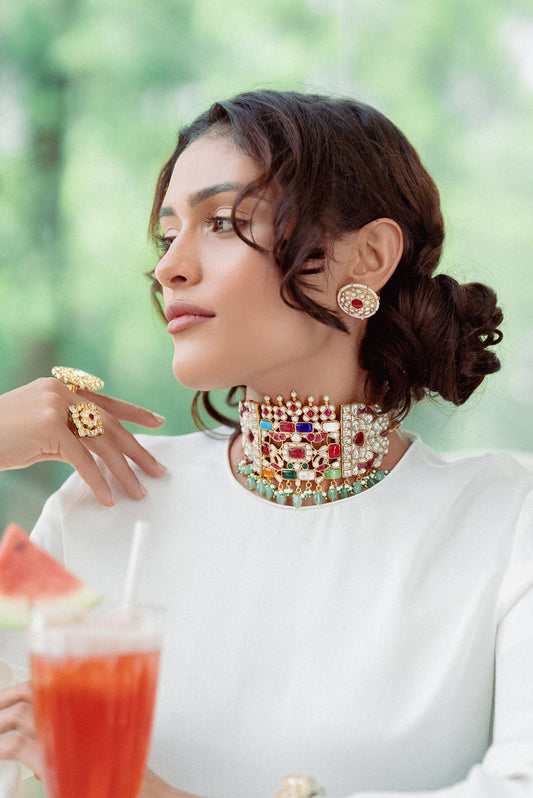 Ishika Multicolor Kundan Choker