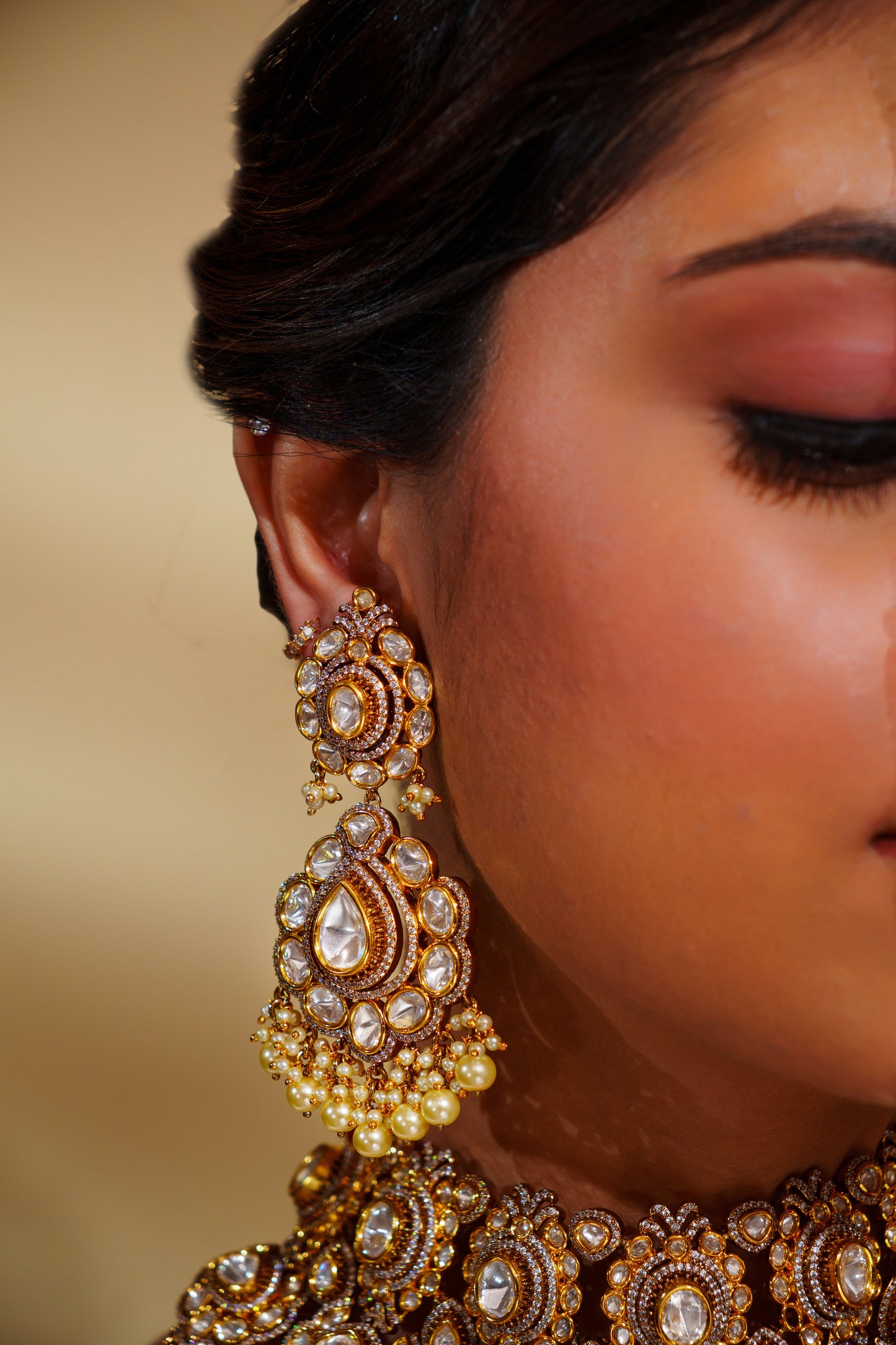 Gamya Two Tone Finish Polki Bridal Set