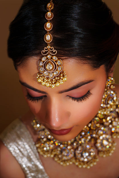 Gamya Two Tone Finish Polki Bridal Set