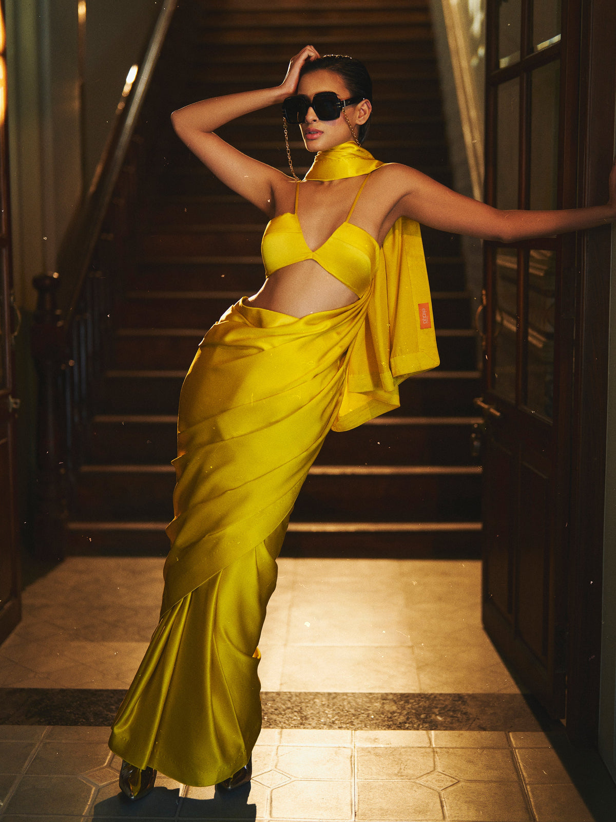 Handwoven Citrine Yellow Silk Sarees