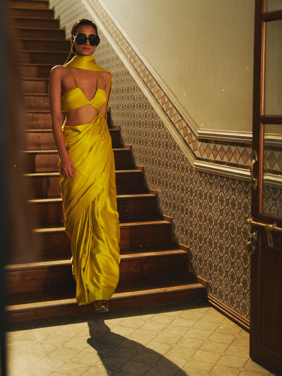 Handwoven Citrine Yellow Silk Sarees
