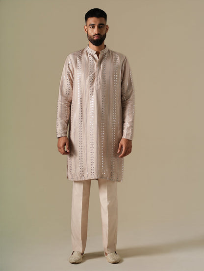 Beige Starlit Kurta Set