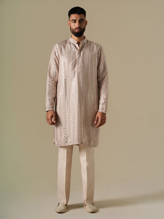 Beige Starlit Kurta Set