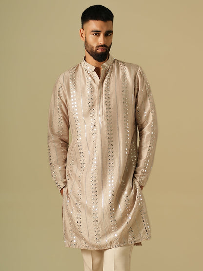 Beige Starlit Kurta Set