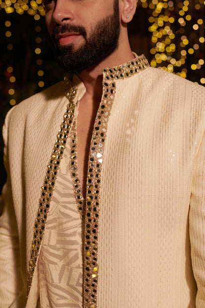 Ivory Impression Jacket Set