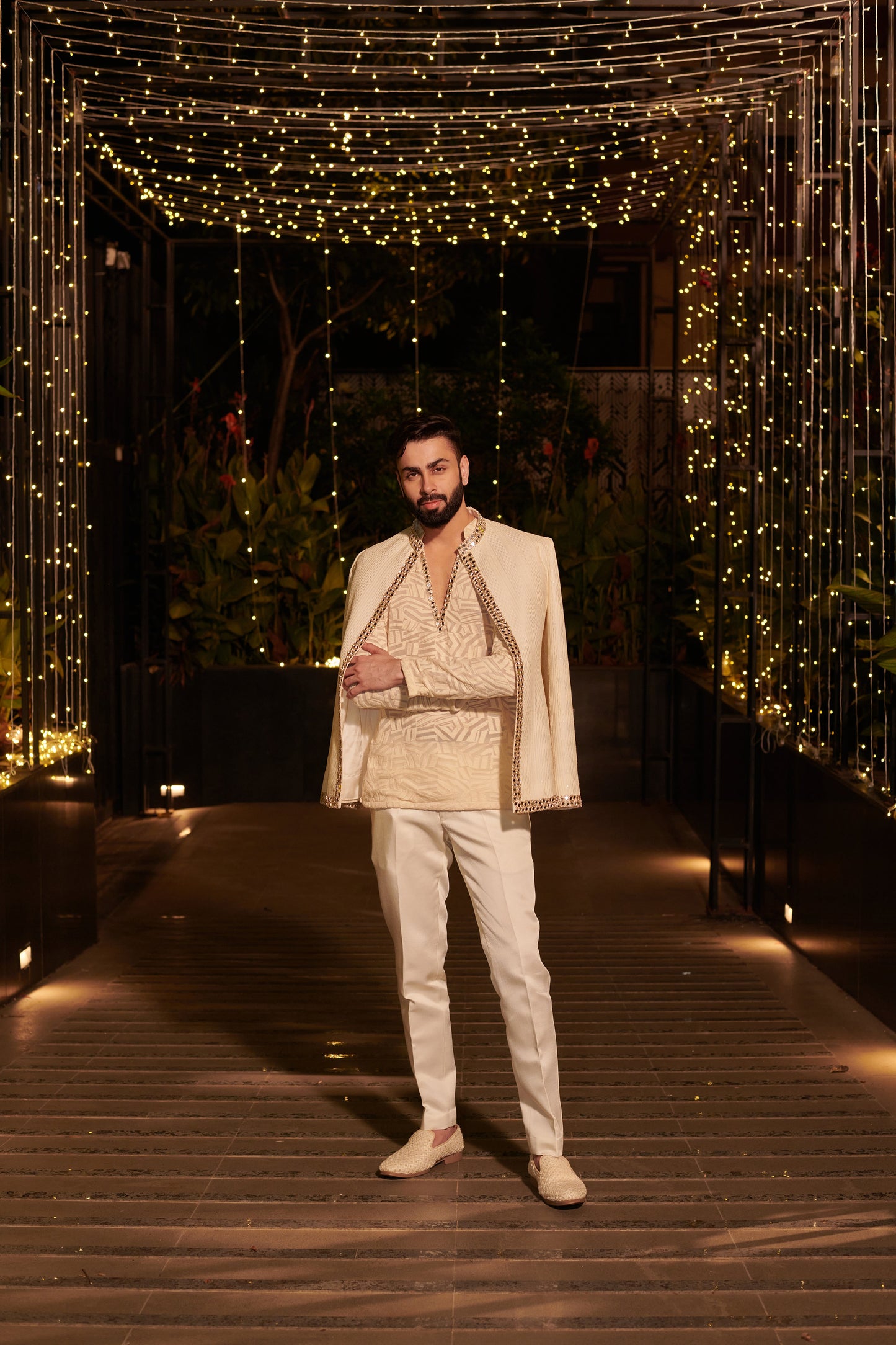 Ivory Impression Jacket Set