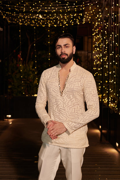 Ivory Impression Jacket Set