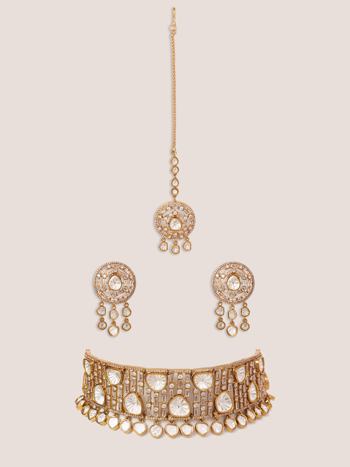 Arena Two Tone Finish Polki Choker