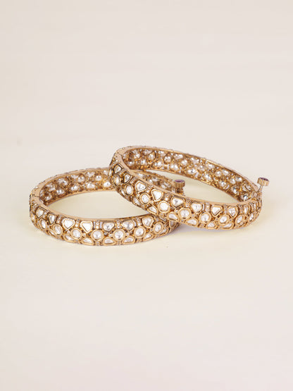 Daksha Two Tone Finish Polki Kadas