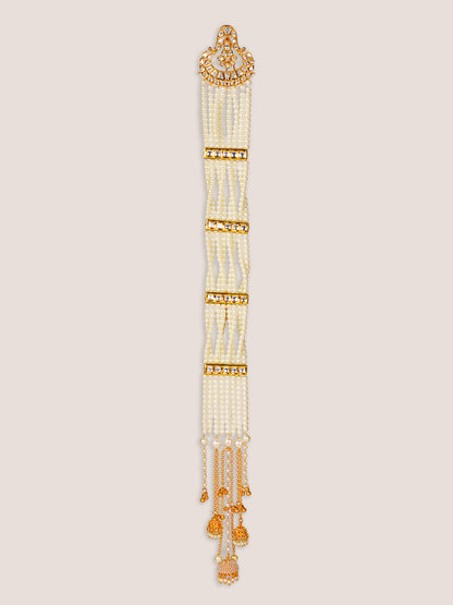 Hirkat Gold Finish Pearl Kundan Choti