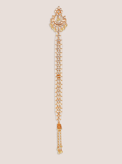 Hiraani Gold Finish Pearl Kundan Choti